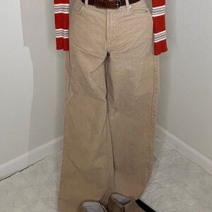 H&M Camel Corduroy Wide Leg Pants Women’s Sz 0.